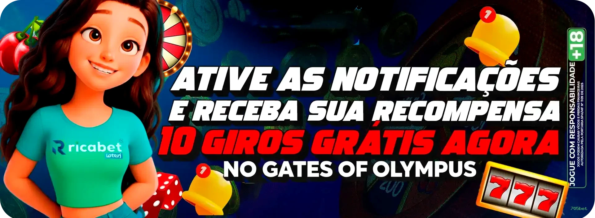 Imagem promocional da 705bet mostrando a plataforma e suas vantagens
